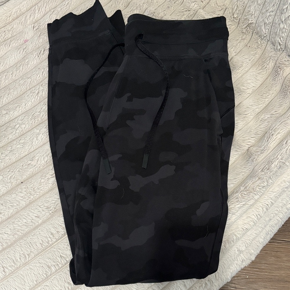 lululemon athletica Black Camo Track Pants